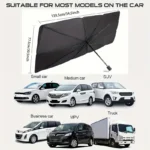 Portable and Foldable Car Windshield Sunshade